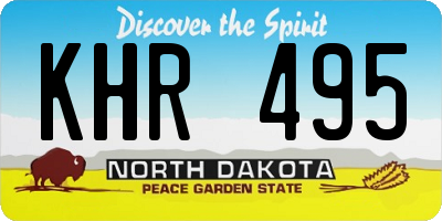 ND license plate KHR495