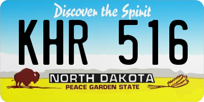 ND license plate KHR516