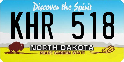 ND license plate KHR518