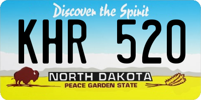 ND license plate KHR520