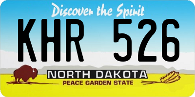 ND license plate KHR526