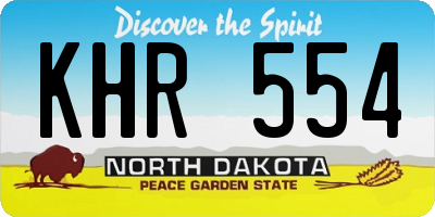 ND license plate KHR554