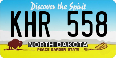 ND license plate KHR558