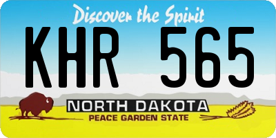 ND license plate KHR565