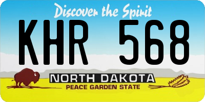 ND license plate KHR568