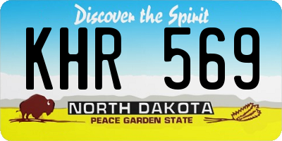 ND license plate KHR569