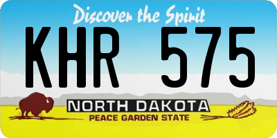 ND license plate KHR575