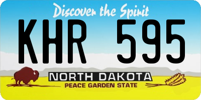 ND license plate KHR595