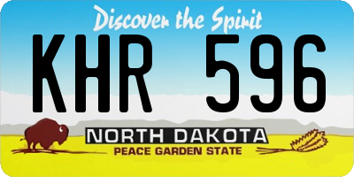 ND license plate KHR596