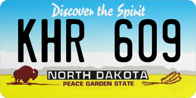 ND license plate KHR609