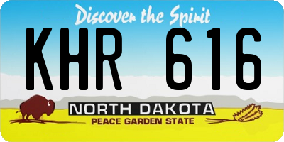 ND license plate KHR616