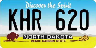ND license plate KHR620