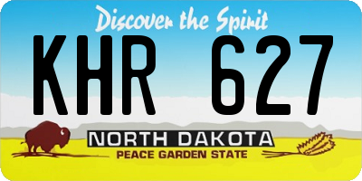 ND license plate KHR627
