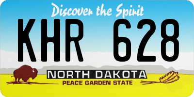 ND license plate KHR628