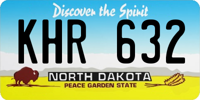 ND license plate KHR632