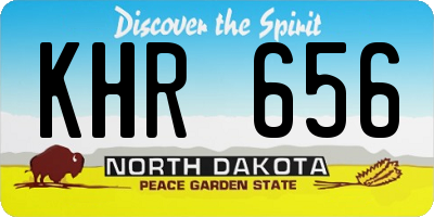 ND license plate KHR656