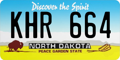 ND license plate KHR664