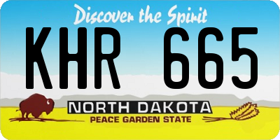 ND license plate KHR665