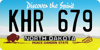 ND license plate KHR679