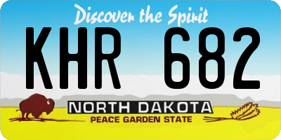 ND license plate KHR682