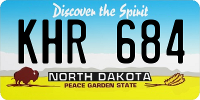 ND license plate KHR684