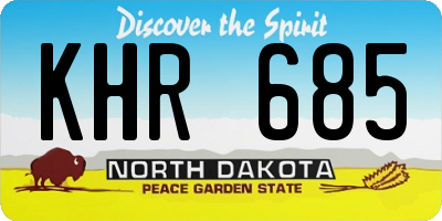 ND license plate KHR685