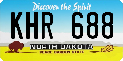ND license plate KHR688