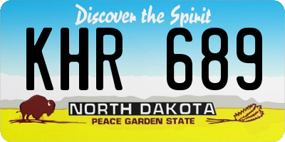 ND license plate KHR689