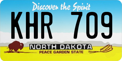ND license plate KHR709