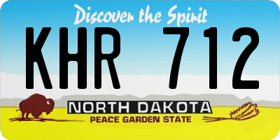ND license plate KHR712