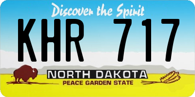 ND license plate KHR717