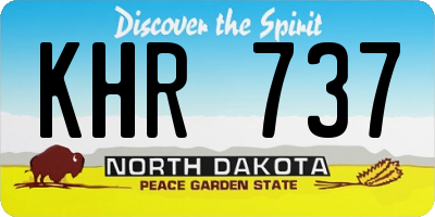 ND license plate KHR737