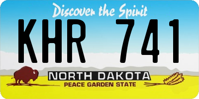 ND license plate KHR741