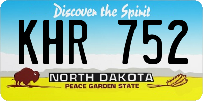 ND license plate KHR752