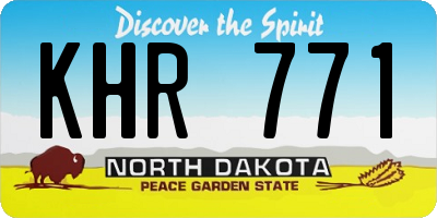 ND license plate KHR771