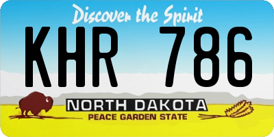 ND license plate KHR786