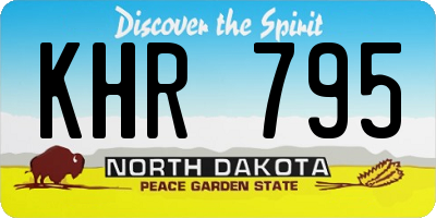ND license plate KHR795