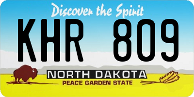 ND license plate KHR809