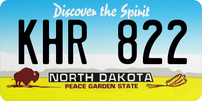 ND license plate KHR822