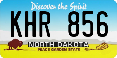 ND license plate KHR856
