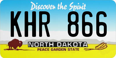 ND license plate KHR866