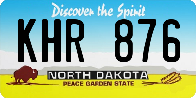 ND license plate KHR876