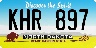 ND license plate KHR897
