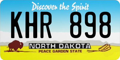 ND license plate KHR898