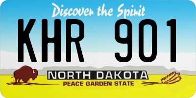 ND license plate KHR901