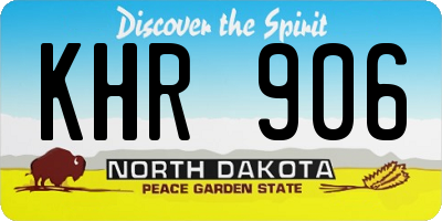 ND license plate KHR906