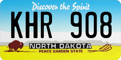 ND license plate KHR908