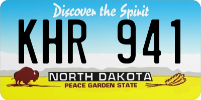 ND license plate KHR941