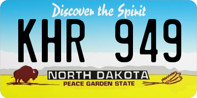 ND license plate KHR949