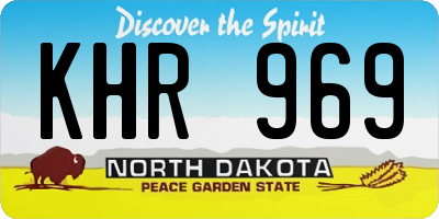 ND license plate KHR969